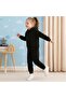 100% Cotton Girls' Hooded Sweatshirt and Black Sweatpants - Comfortable Two-Piece Set - 8