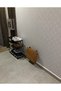 Narrow Space Wall-Mounted Foldable Shoe Rack with Side Stool and Metal Legs for the Front of the Door - 7