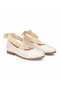 Orthopedic Pad Sole Rubber Detailed Girls' Beige Ballerinas
