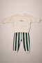 Printed Sweatshirt Striped Pants Baby Boy Set - 3
