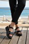 Luna Black Women's Leather Orthopedic Sandals - 2