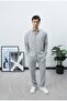 Men's Gray Oversize Relaxed Fit Premium Summer Textured Long Sleeve Muslin Shirt - 4