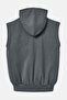 Kids Boy Plain Sleeveless Oversize Hoodie, Grey - 2