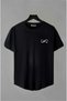 Cotton Black Unisex Endless Love Design Skirt Oval Lover Couple Combination 2-Piece T-Shirt - 3