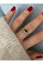 Limited Edition - Ellipse Row Single Stone Bottom Adjustable Women's Ring - 5