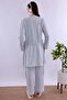 Effortt Maternity Maternity Pajama Set with Blue Dressing Gown - 6