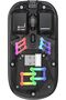 Nexahive Fassion Wireless Mouse, 3 DPI Levels, 2.4G & Bluetooth, Type-C, Rechargeable, RGB Water-Coo