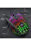 Nexahive X801 Wireless Gaming Mouse, Ergonomic Design, Honeycomb Rainbow LED Backlight, 7 Programmab