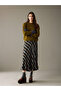 I Beli Zippered Ruffled Checkered Embroidered Skirt from Freezen Store