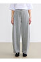 Gray Women's Thick Sweatpants with Elastic Waist - 2