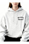 Unisex Gray Hooded Sweatshirt with Beautiful Print - 5