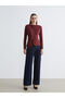 Flowing Neckline Gathered Blouse - 3