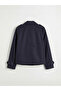 Giyçık Store Navy Blue Oversize Women's Suede Look Trench Coat - 2