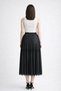 Elastic Waist, Detailed Lined Kupra Skirt - 4