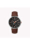 Men's Brown Leather Watch, Black Dial | Tw2t35000