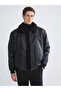 Standardfit Plush Roba Collar Men's Leather Look Coat from Uzg Store for Style Enthusiasts