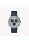 Men's Blue Leather Watch, Silver Dial | Tw2r97700