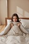 Double Beige Gray Duvet Cover Set Fitted Sheet Piece Soft-Textured Breathable Duvet Cover Set - 4