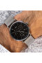 Unisex Brass Silver Watch, Black Dial | Tw2r61900 - 4