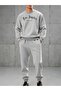 Men's Bottom Top Set Los Print Design Crew Neck Sweatshirt