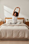 Single Beige Duvet Cover Set Fitted Sheet Piece Soft-Textured Breathable Duvet Cover Set - 7