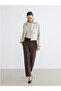 M1 Season Brown Women's Cigarette Pants, Pack of Belt - 3