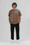 Men's Oversize Patterned Patchwork T-Shirt - 2
