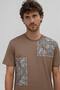 Men's Oversize Patterned Patchwork T-Shirt - 3