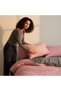 Single Pink Anthracite Duvet Cover Set Fitted Sheet Piece Soft-Textured Breathable Duvet Cover Set - 6