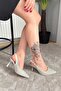 Women's Olga Silver Stone Embroidered Open Back Evening Dress Shoes - 3