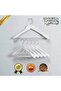 5-Piece Luxury Wooden Hanger Set with Silver American Hooks Thick Shoulder Coat Suit Shirt and Pants Hanger