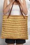 Handmade Paper Rope Weave Straw Beach Bag – Casual Shoulder Bag with Leather Strap - 4