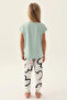 Girl's Blue Pajama Set - 6