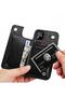 Iphone 11 Black Card Holder Case Smart Luxury Case with Wallet - 2