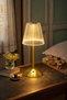 Glass-Capped Metal Body Tabletop Led Lampshade – Warm Light - 4