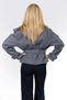 Women's Trench Coat Short Women's Jacket Double-Breasted Epaulettes Lined Buttoned Waist-Tied Hijab Lotus Gray - 4