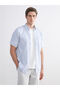 Regular Fit Short Sleeve Striped Men's Shirt