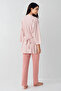 Women's Pink 3-Piece Dressing Gown Set-P9082 - 5