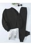 Women's Top and Bottom Set Minimal Ribbon Fashion Print Design Trendy Crew Neck Sweatshirt - 2