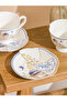 Esvab • Modern & Distinctive Printed Porcelain Coffee Cup Set for 2 People 220 ml - 3