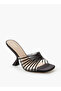 WOMENS FASHIONABLE PERSPEX HEELED MULE SANDALS - 2