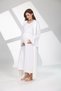 Blue Piping Maternity Nightgown and Dressing Gown Set - Hospital Discharge Set for Pregnant Women with Easy Breastfeeding Feature