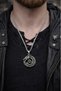 Men's Steel Dragon Necklace with Viking & Celtic Knot (Triquetra) Figure - 4