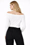 Women's Grace Asymmetrical Shoulder Detail Ecru Blouse - 4