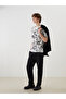 Nevavm Oval Collar Printed Combed Cotton Men's T-Shirt - 8
