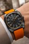 Silicone Cord Steel Case Men's Wristwatch with Calendar and Bracelet Gift Orange Zmdk1216 - 3