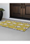 Yellow Floral Pattern on Yellow Background, Non-Slip Base, Digital Print Door Mat - Food Container Cover