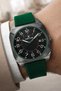Silicone Cord Steel Case Calendar Men's Wristwatch Wrist Bracelet Gift Green Zmdk1216 - 3