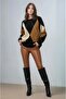 Women's Long Sleeve Diamond Pattern Crew Neck Tunic Oversized Knitwear Plus Size Oversize Sweater Tunic - 3