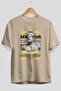 Zeus 3 Mythology Front Printed Beige Oversize T-Shirt Men Women Cotton Crew Neck Tshirt - 2
